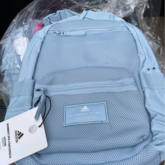 Adidas® Women's VFA Backpack w/ 15-Inch Laptop Sleeve Wonder Blue Adidas OG NEW! - Picture 2 of 10